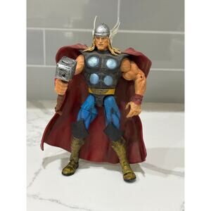 Marvel Legends Series III Thor Action Figure- 2002 Toy Biz- War Hammer- EUC